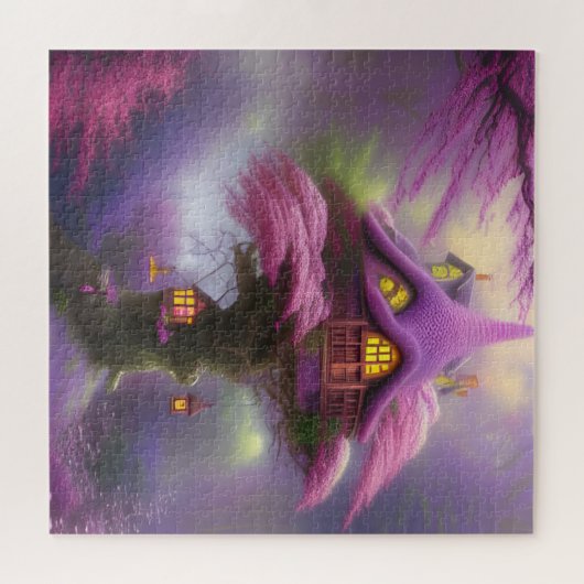 Cherry Blossom Fairy House Fantasy Puzzle (Horizontal)