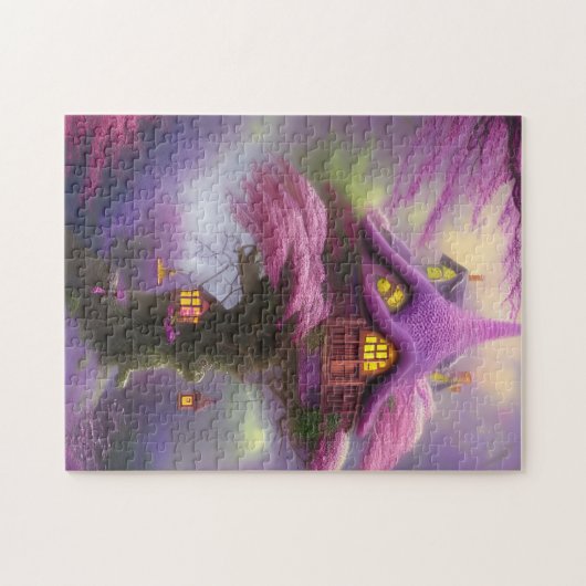 Cherry Blossom Fairy House Fantasy Puzzle (Horizontal)