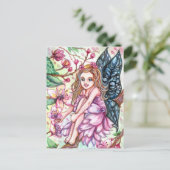Cherry Blossom Fairy Postkarte (Stehend Vorderseite)
