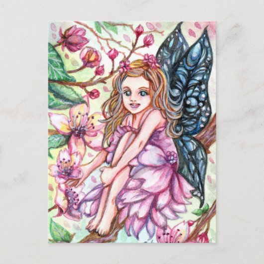 Cherry Blossom Fairy Postkarte (Vorderseite)