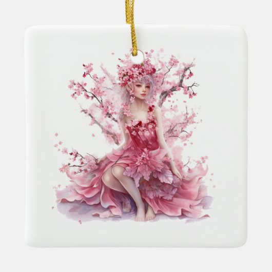 Cherry Blossom Fairy Princess Ornament (Vorderseite)