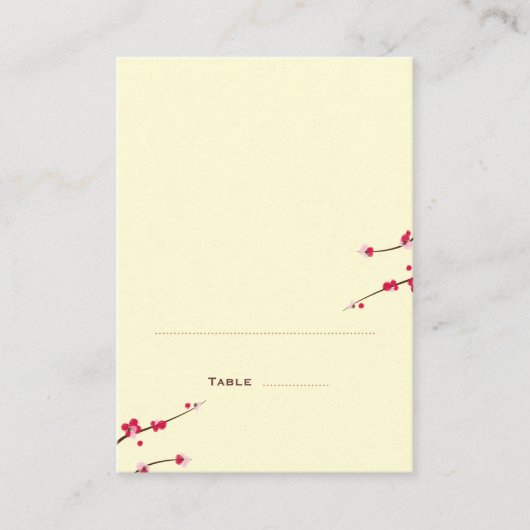 Cherry Blossom Faltäre Platzkarten (Vorderseite)