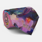 Cherry Blossom Fantasy Floating Blue Petals Krawatte (Gerollt)