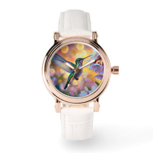 Cherry Blossom Fantasy Hummingbird Armbanduhr