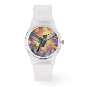 Cherry Blossom Fantasy Hummingbird Armbanduhr