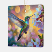 Cherry Blossom Fantasy Hummingbird Keramikornament (Links)
