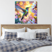 Cherry Blossom Fantasy Hummingbird Leinwanddruck (Insitu (Schlafzimmer))