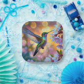 Cherry Blossom Fantasy Hummingbird Pappteller (Party)