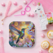 Cherry Blossom Fantasy Hummingbird Pappteller (Party)