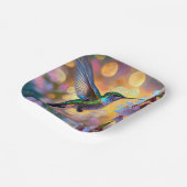 Cherry Blossom Fantasy Hummingbird Pappteller (Gewinkelt)