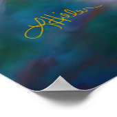 Cherry Blossom Fantasy Hummingbird Poster (Ecke)