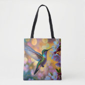 Cherry Blossom Fantasy Hummingbird Tasche (Vorderseite)