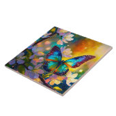 Cherry Blossom Fantasy Sunrise Butterfly Fliese (Seite)