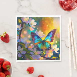 Cherry Blossom Fantasy Sunrise Butterfly Serviette