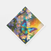 Cherry Blossom Fantasy Sunrise Butterfly Serviette (Ecke)