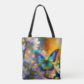 Cherry Blossom Fantasy Sunrise Butterfly Tasche (Rückseite)