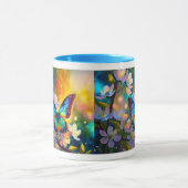 Cherry Blossom Fantasy Sunrise Butterfly Tasse (Zentrum)