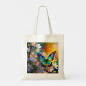 Cherry Blossom Fantasy Sunrise Butterfly Tragetasche (Rückseite)