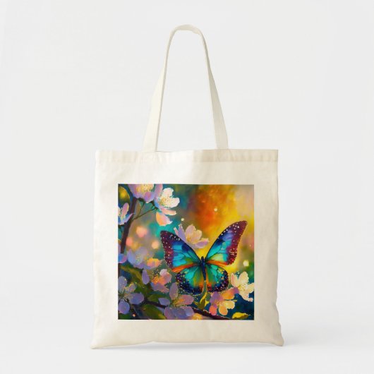 Cherry Blossom Fantasy Sunrise Butterfly Tragetasche (Vorne)