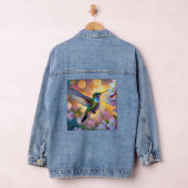 Cherry Blossom Fantasy Sunrise Hummingbird Jeansjacke (Hangar)