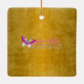 Cherry Blossom Fantasy Sunrise Songbirds Keramikornament (Rückseite)