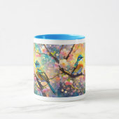 Cherry Blossom Fantasy Sunrise Songbirds Tasse (Zentrum)