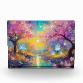 Cherry Blossom Fantasy Sunrise Stream Fotoblock (Vorderseite)