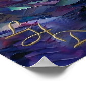 Cherry Blossom Fantasy Sunrise Stream Poster (Ecke)