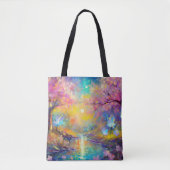 Cherry Blossom Fantasy Sunrise Stream Tasche (Vorderseite)