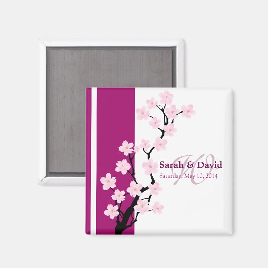 Cherry Blossom | Favor Magnet (Vorderseite/Rückseite)
