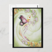 Cherry Blossom Fee Postkarte (Vorne/Hinten)