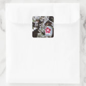 Cherry Blossom Festival in Kyoto Quadratischer Aufkleber (Tasche)
