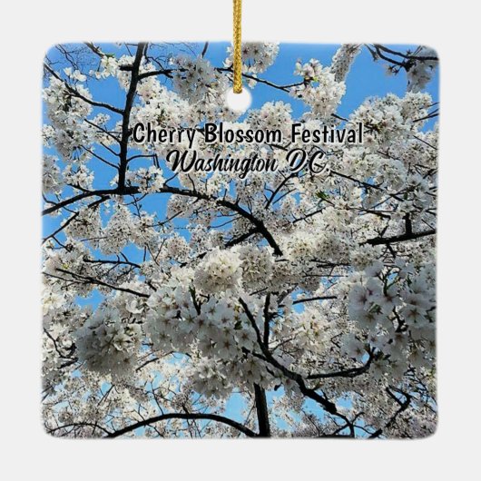 Cherry Blossom Festival Washington D.C. Souvenir Keramikornament (Rückseite)