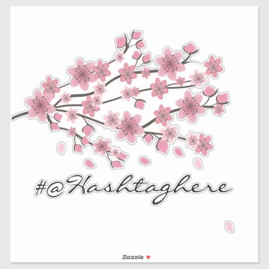 Cherry Blossom Firmenname Skriptwagen-Decal Aufkleber (Blatt)