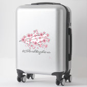 Cherry Blossom Firmenname Skriptwagen-Decal Aufkleber (Koffer)