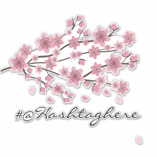Cherry Blossom Firmenname Skriptwagen-Decal Aufkleber (Vorderseite)