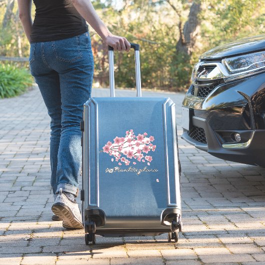 Cherry Blossom Firmenname Skriptwagen-Decal Aufkleber (Koffer Insitu)