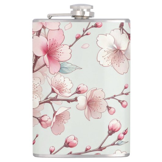 Cherry Blossom Flachmann (Vorderseite)