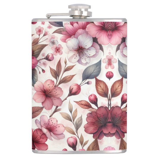 Cherry Blossom Flachmann (Vorderseite)
