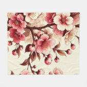 Cherry Blossom Fleecedecke (Vorderseite (Horizontal))