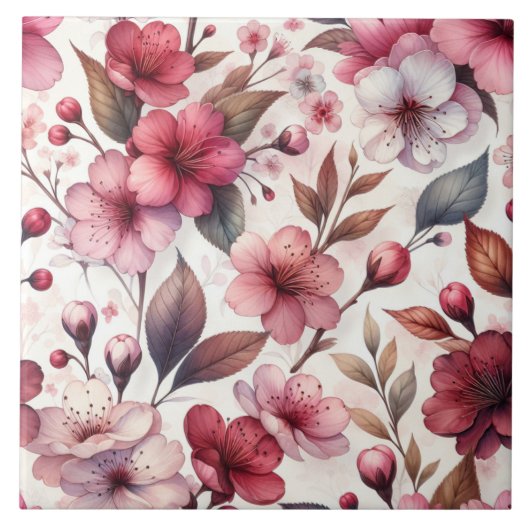 Cherry Blossom Fliese (Vorderseite)