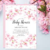 Cherry Blossom Floral Baby Dusche Einladung