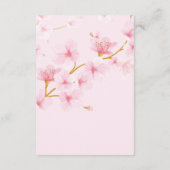 Cherry Blossom Floral Baby Shower Book for Baby Begleitkarte (Rückseite)