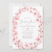 Cherry Blossom Floral Brautparty Einladung (Vorderseite)