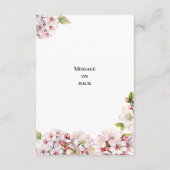 Cherry Blossom floral Enclosure Card Details Begleitkarte (Rückseite)