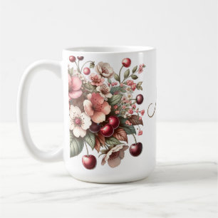 Cherry Blossom Floral Geburtstag Kaffeetasse