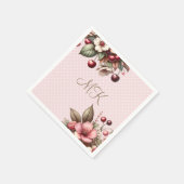Cherry Blossom Floral Geburtstag Serviette (Ecke)