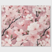 Cherry Blossom Floral Geschenkpapier (Flach)