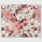 Cherry Blossom Floral Geschenkpapier (Flach)