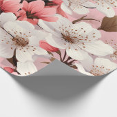 Cherry Blossom Floral Geschenkpapier (Ecke)